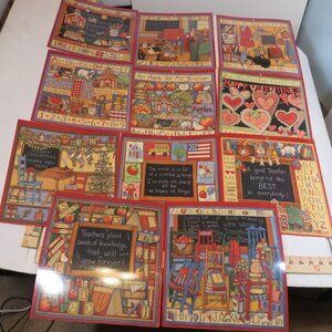 Susan Winget (11) Warm Colors Red School themed Posters (Farmhouse, Country Red)